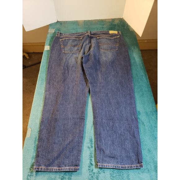 Lucky Brand Jeans Sz 42x32 Mens Blue Pants Stretch 429 Classic Striaght Dark - Picture 12 of 14